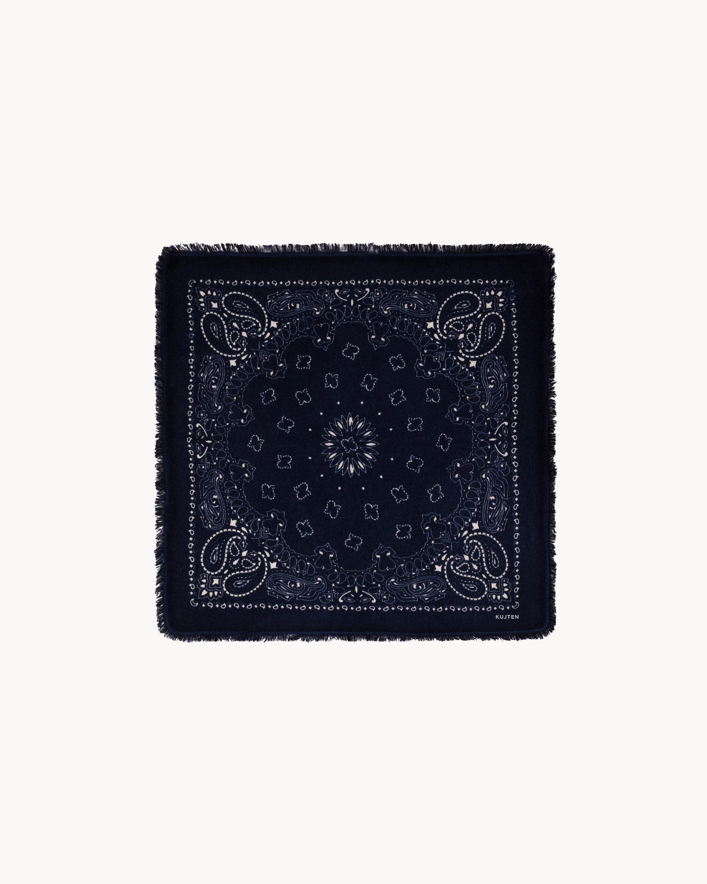 Bandana en cachemire bleu pour femme et pour homme - Kujten packshot