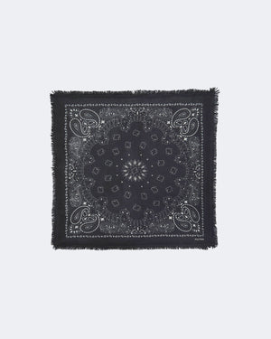 Bandana en cachemire noir pour femme et pour homme - Kujten packshot