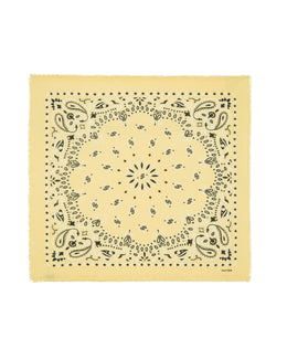 Bandana en cachemire jaune pour femme et pour homme - Kujten packshot