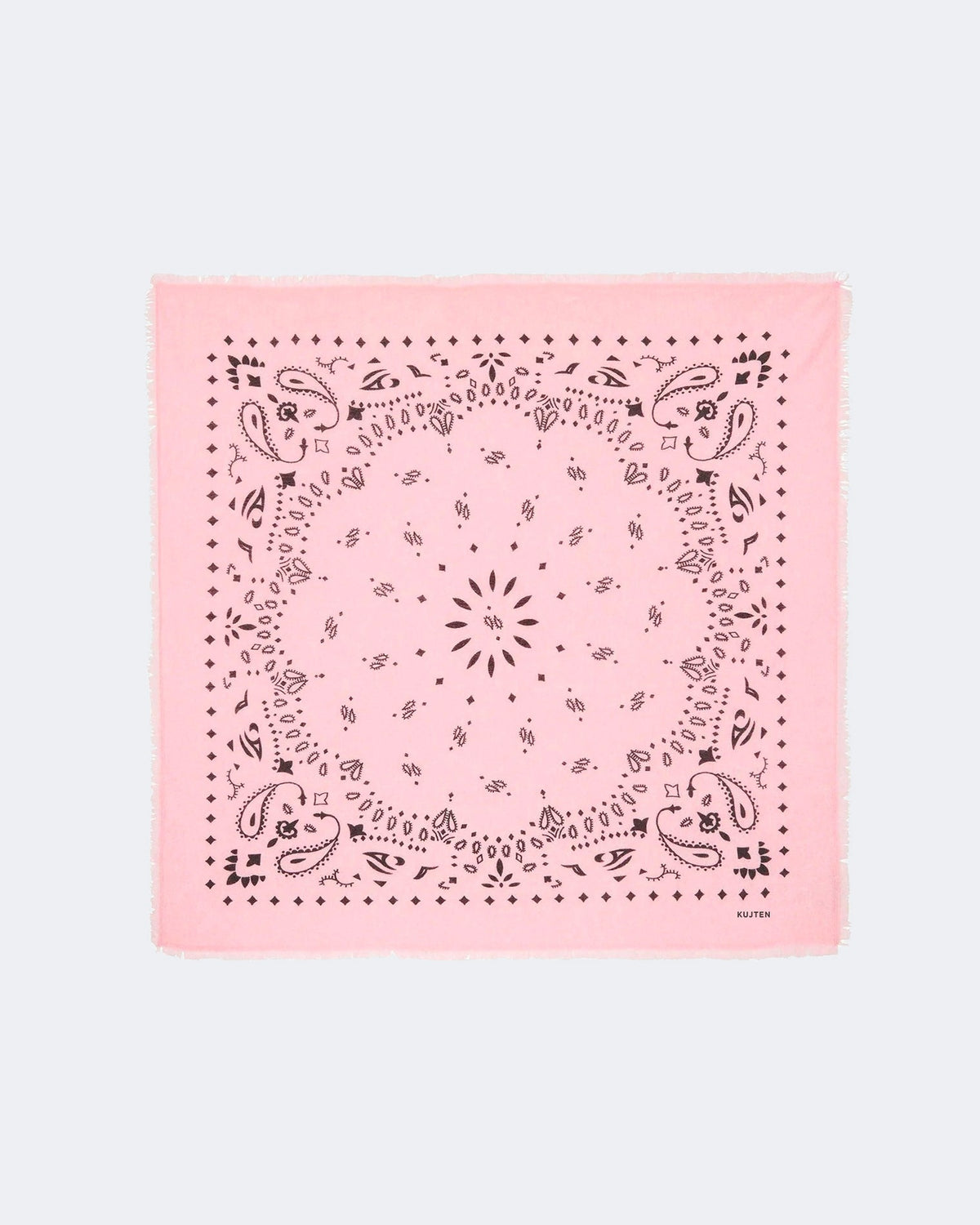 Bandana en cachemire rose pour femme - Kujten packshot