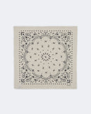 Bandana en cachemire blanc et beige pour femme et pour homme - Kujten packshot