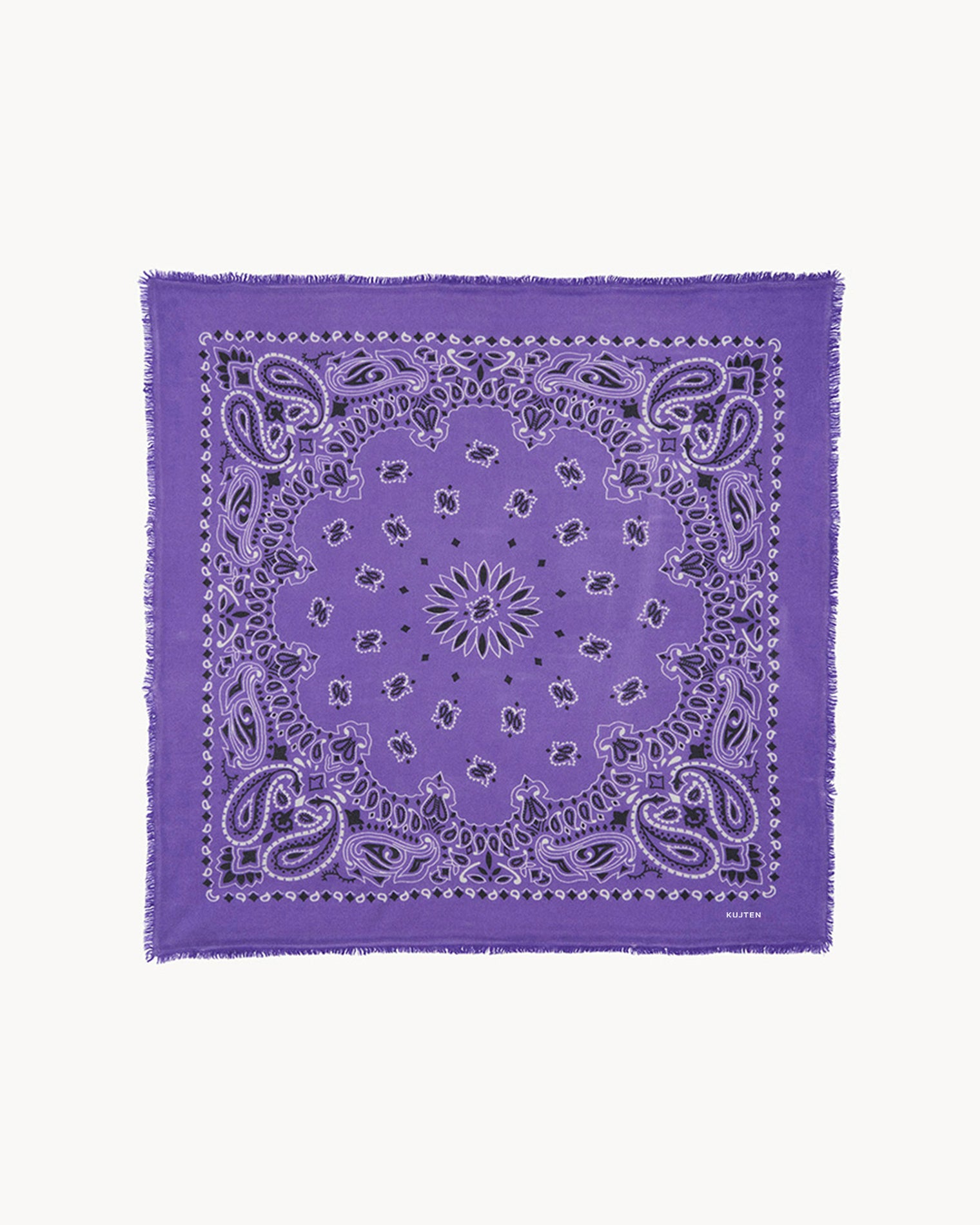 Bandana en cachemire violet pour femme - Kujten packshot
