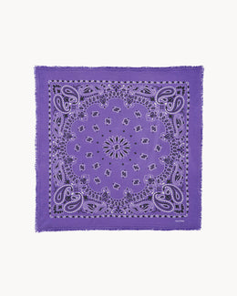 Bandana en cachemire violet pour femme - Kujten packshot