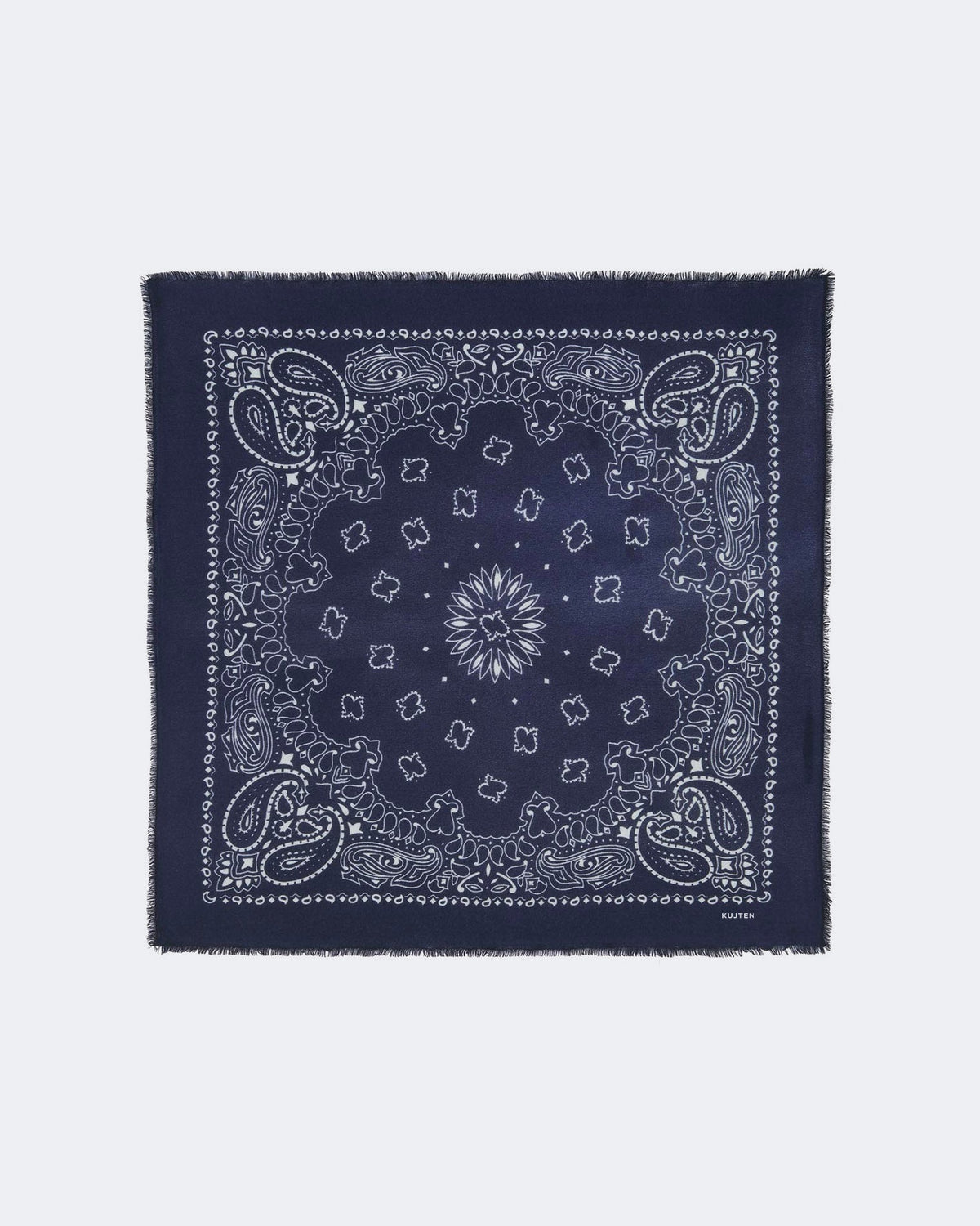 Bandana en cachemire bleu pour femme et pour homme - Kujten packshot