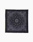 Bandana en cachemire noir pour femme et pour homme - Kujten packshot