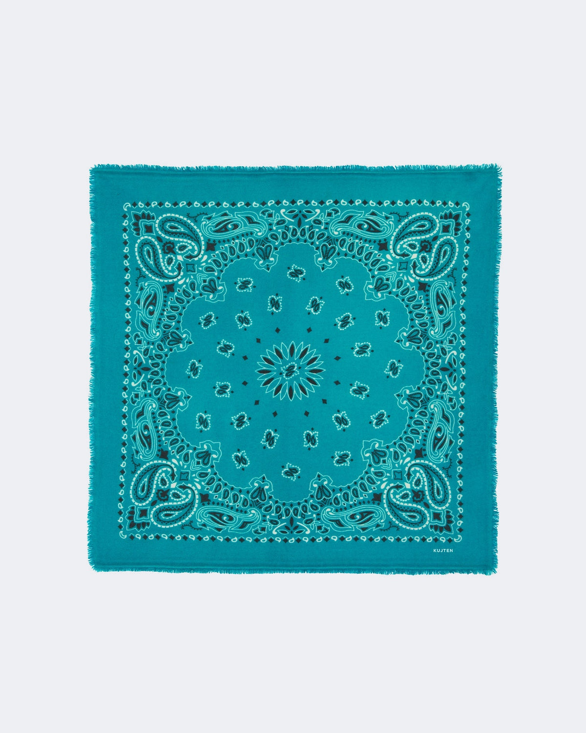 Bandana en cachemire jaune pour femme et pour homme - Kujten packshot