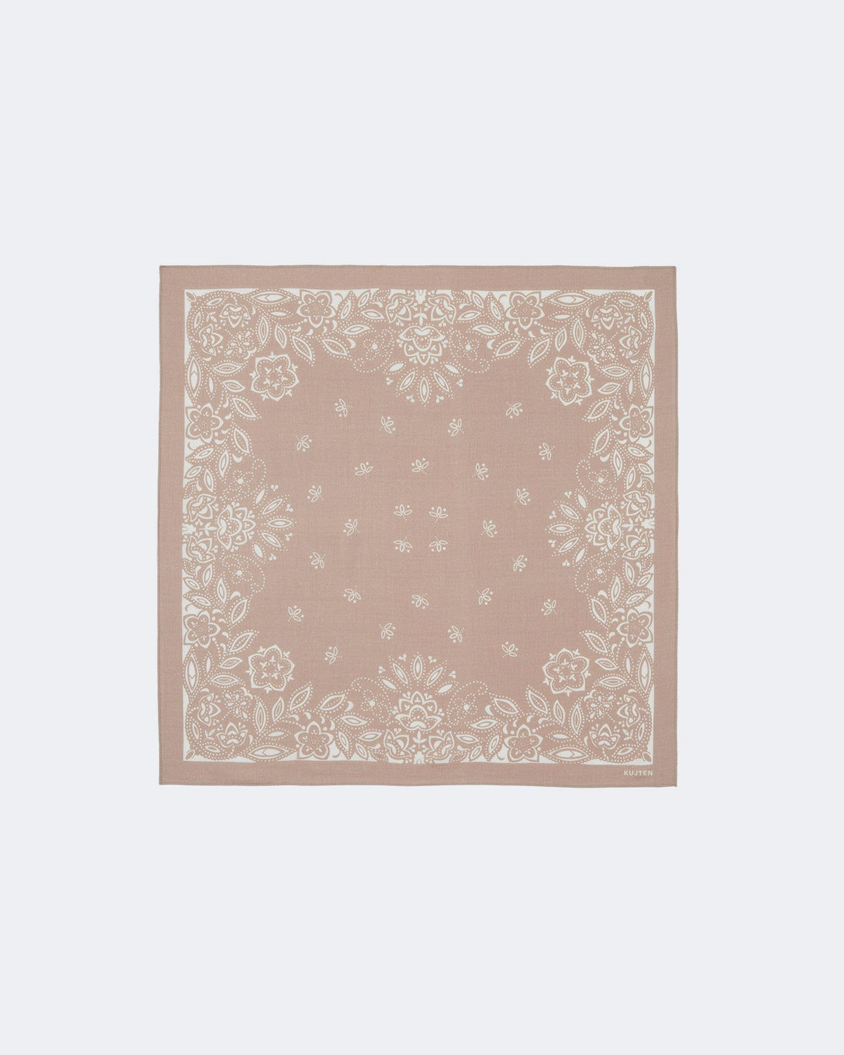 Bandana en cachemire & soie beige pour femme et pour homme - Kujten packshot