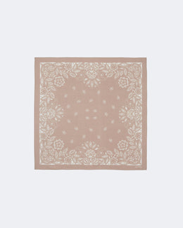 Bandana en cachemire & soie beige pour femme et pour homme - Kujten packshot
