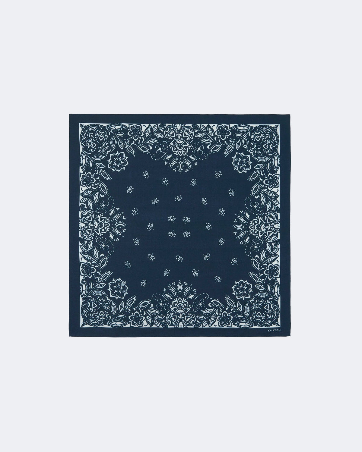Bandana en cachemire & soie bleu pour femme et pour homme - Kujten packshot