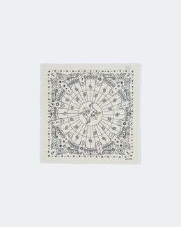 Bandana en cachemire blanc pour femme et pour homme - Kujten packshot