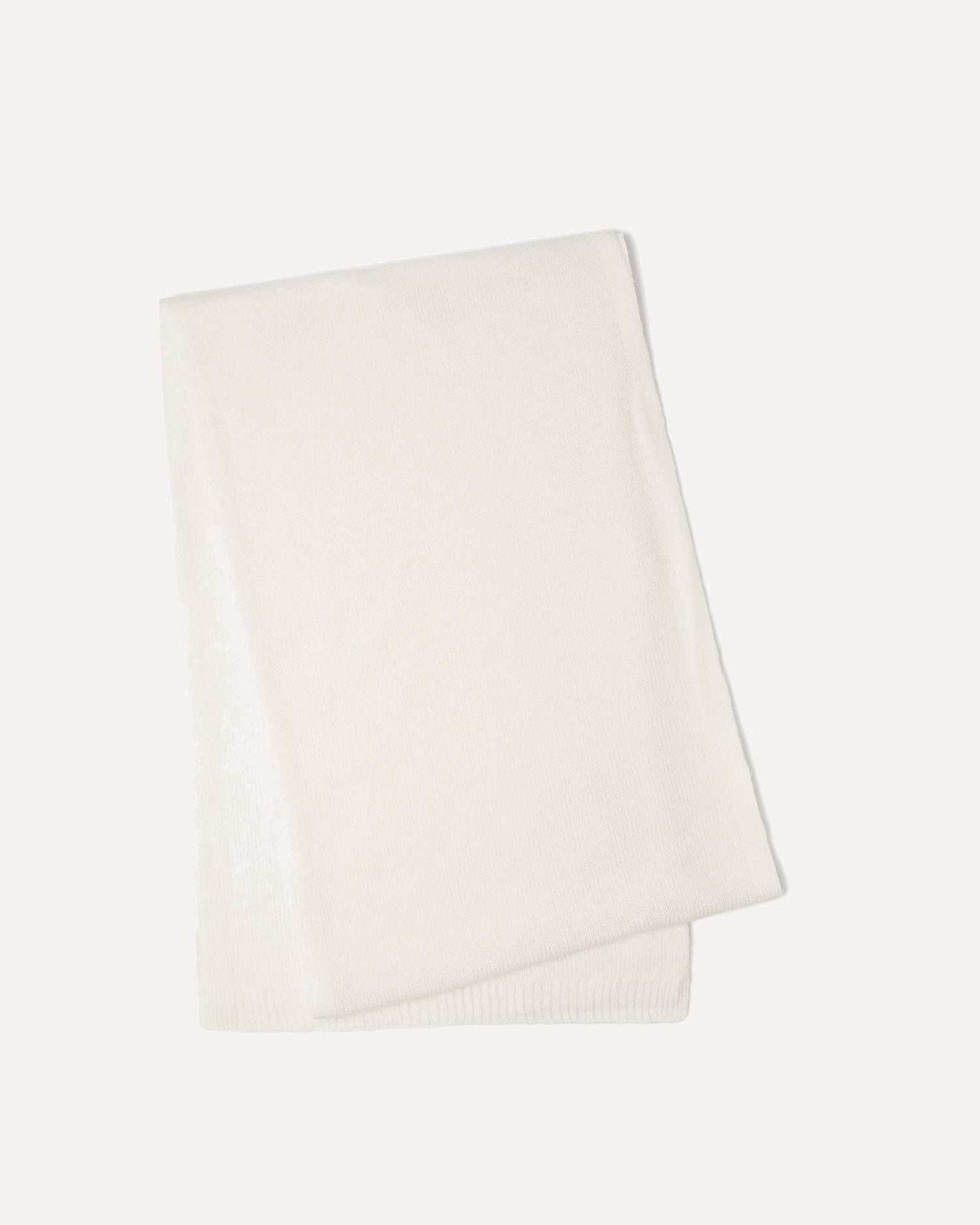 Écharpe en cachemire blanc pour femme et pour homme - Kujten packshot