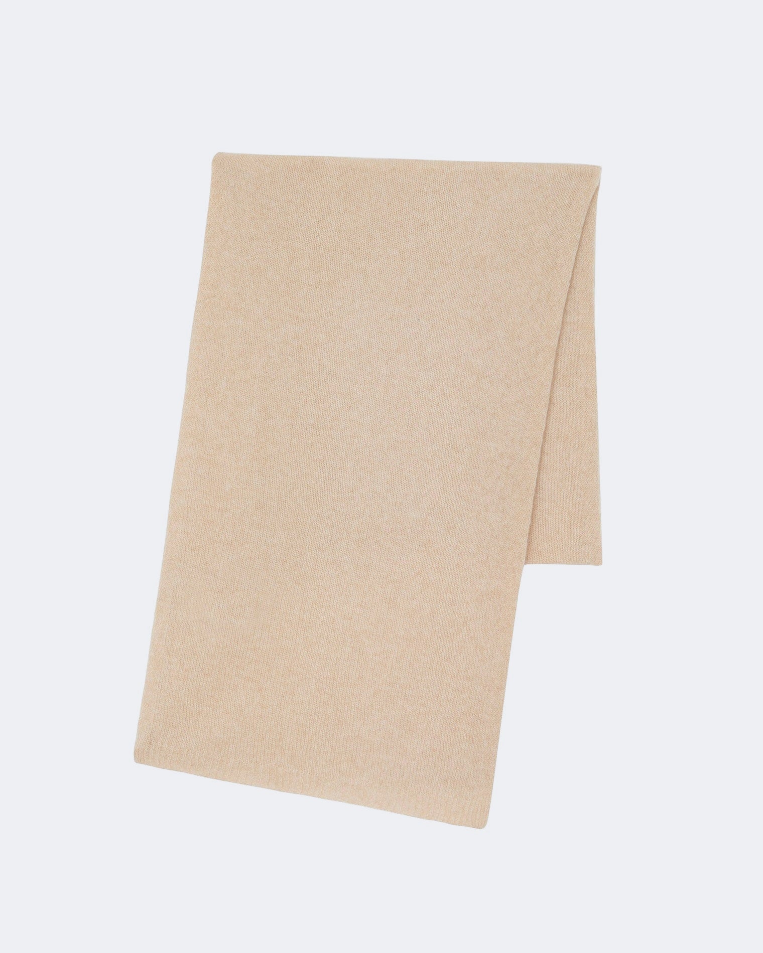 Écharpe en cachemire beige pour femme et pour homme - Kujten packshot