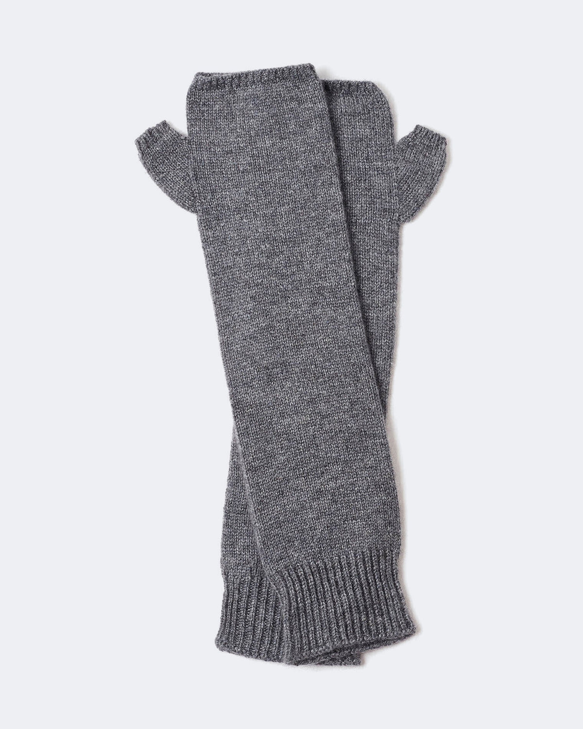 Mitaines en cachemire gris pour femme - Kujten packshot