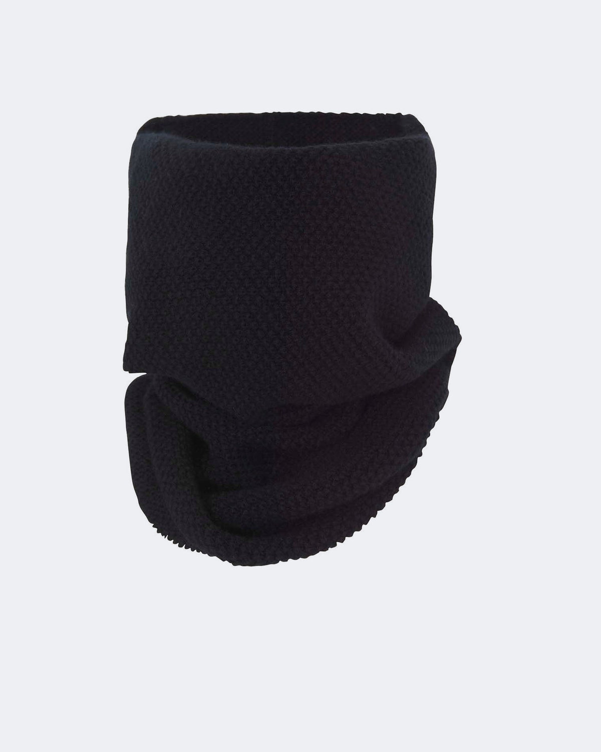 Col en cachemire noir pour femme et pour homme - Kujten packshot