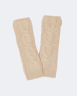 Mitaines en cachemire beige pour femme - Kujten packshot