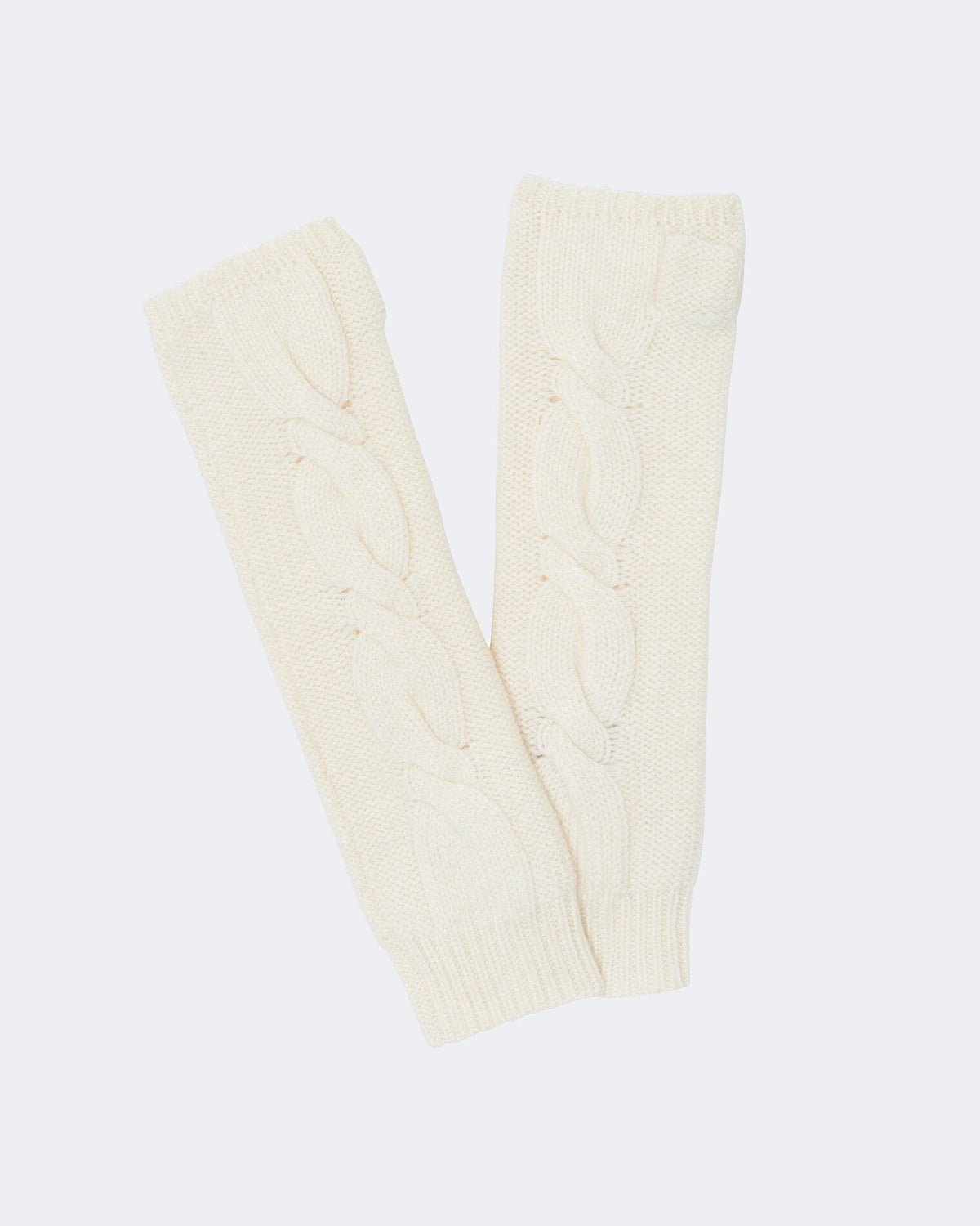 Mitaines en cachemire blanc pour femme - Kujten packshot