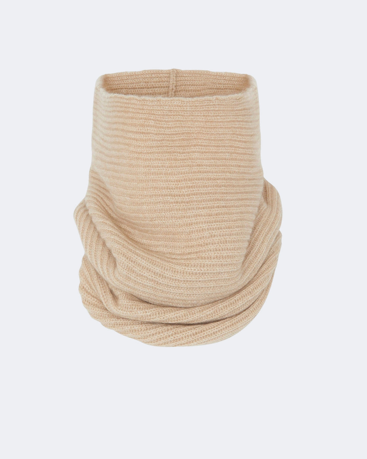 Col en cachemire beige pour femme et pour homme - Kujten packshot
