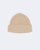 Bonnet en cachemire beige pour femme et pour homme - Kujten packshot