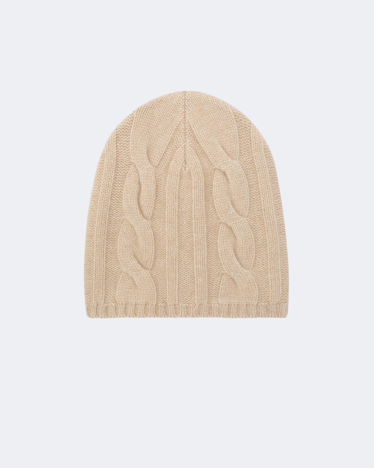Bonnet en cachemire beige pour femme et pour homme - Kujten packshot