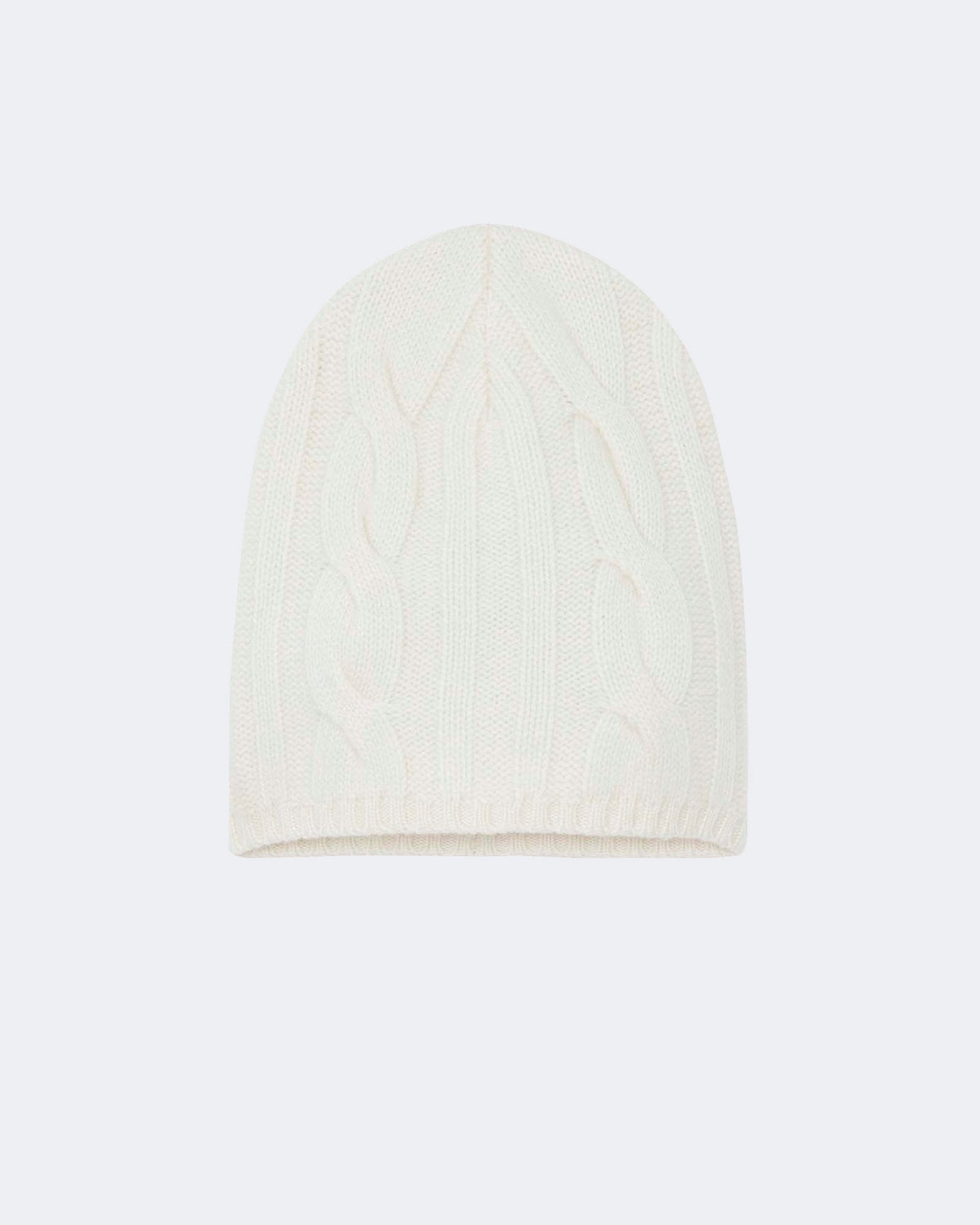 Bonnet en cachemire blanc pour femme et pour homme - Kujten packshot