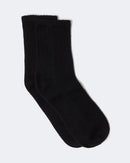Chaussettes en cachemire noir pour femme - Kujten packshot