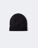 Bonnet en cachemire noir pour femme et pour homme - Kujten packshot