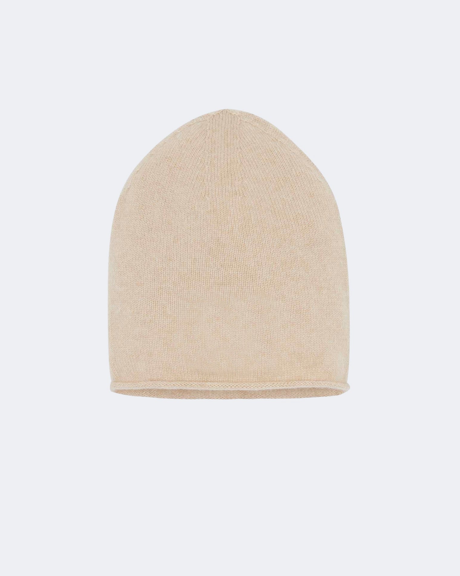 Bonnet en cachemire beige pour femme et pour homme - Kujten packshot