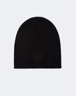Bonnet en cachemire noir pour femme et pour homme - Kujten packshot