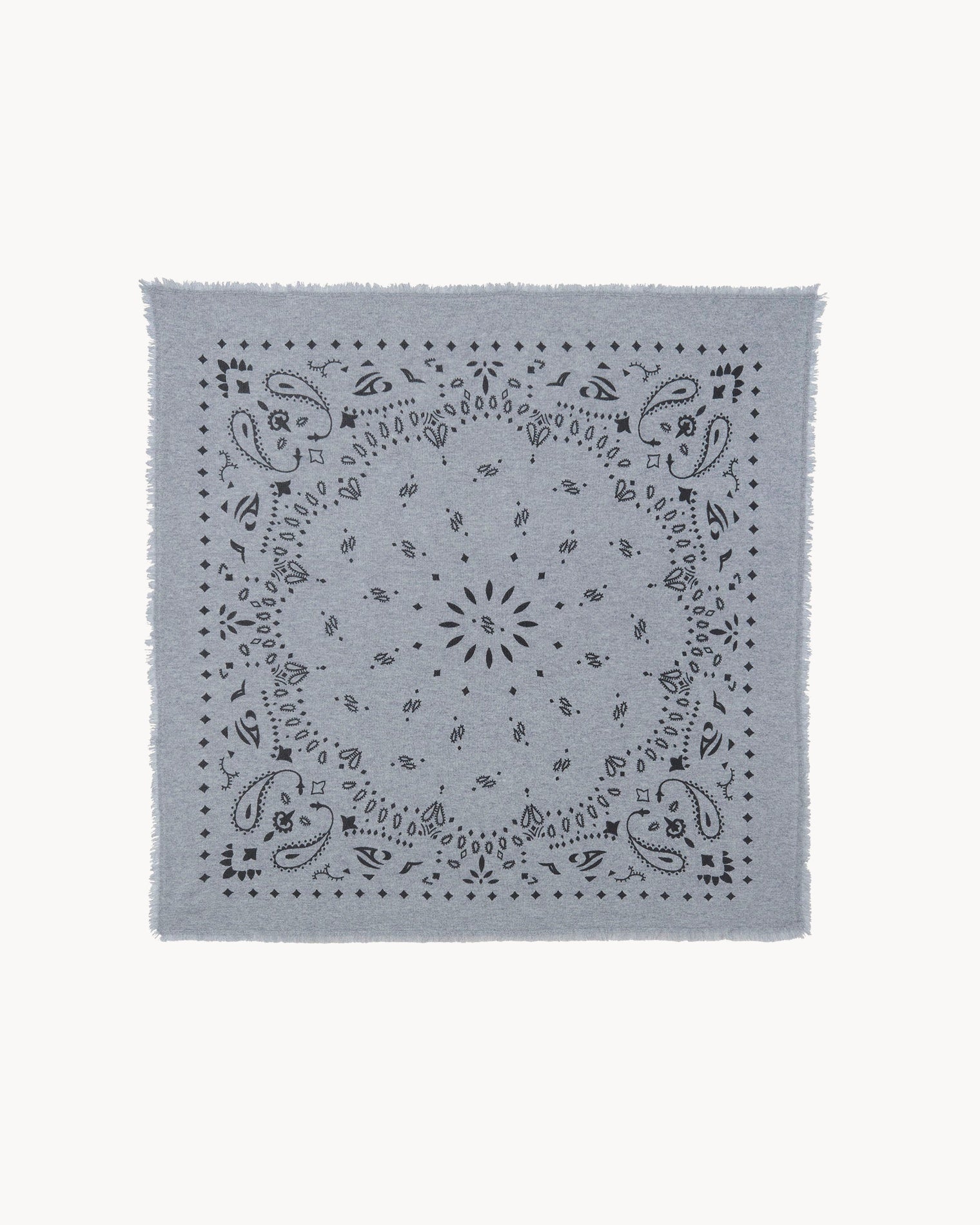 Marl Gray Small Cashmere Bandana | Kujten Cashmere