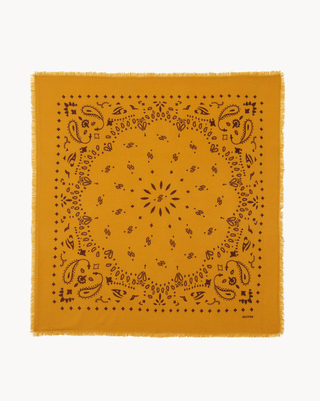 Grand Bandana Hachiko jaune safran - Image principale