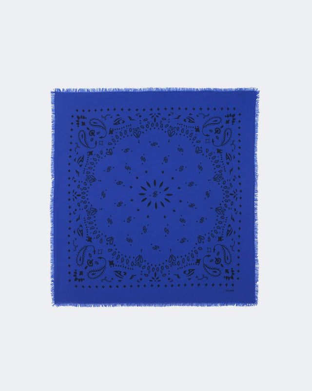 Grand Bandana Hachiko bleu cobalt - Image principale