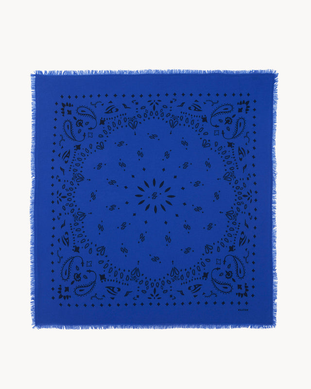 Grand Bandana Hachiko bleu cobalt - Image principale