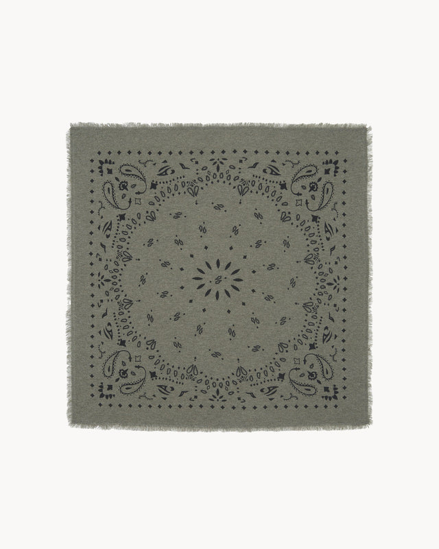 Grand Bandana Hachiko kaki chiné - Image principale