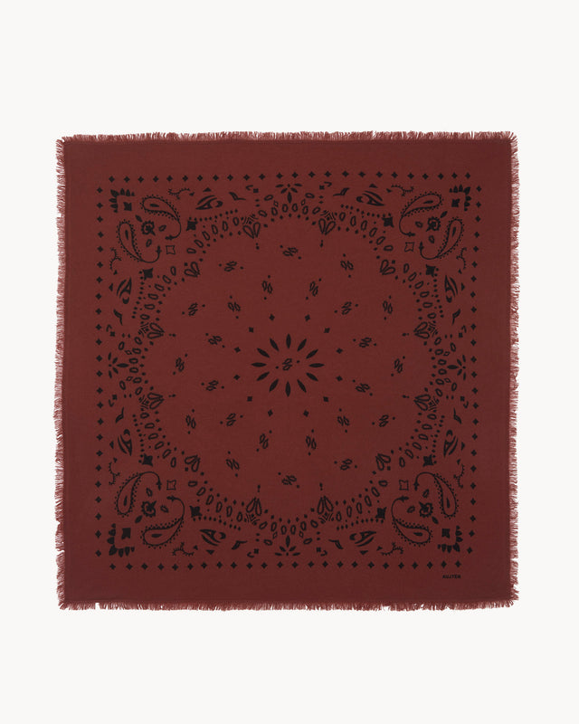 Grand Bandana Hachiko bordeaux sienne - Image principale