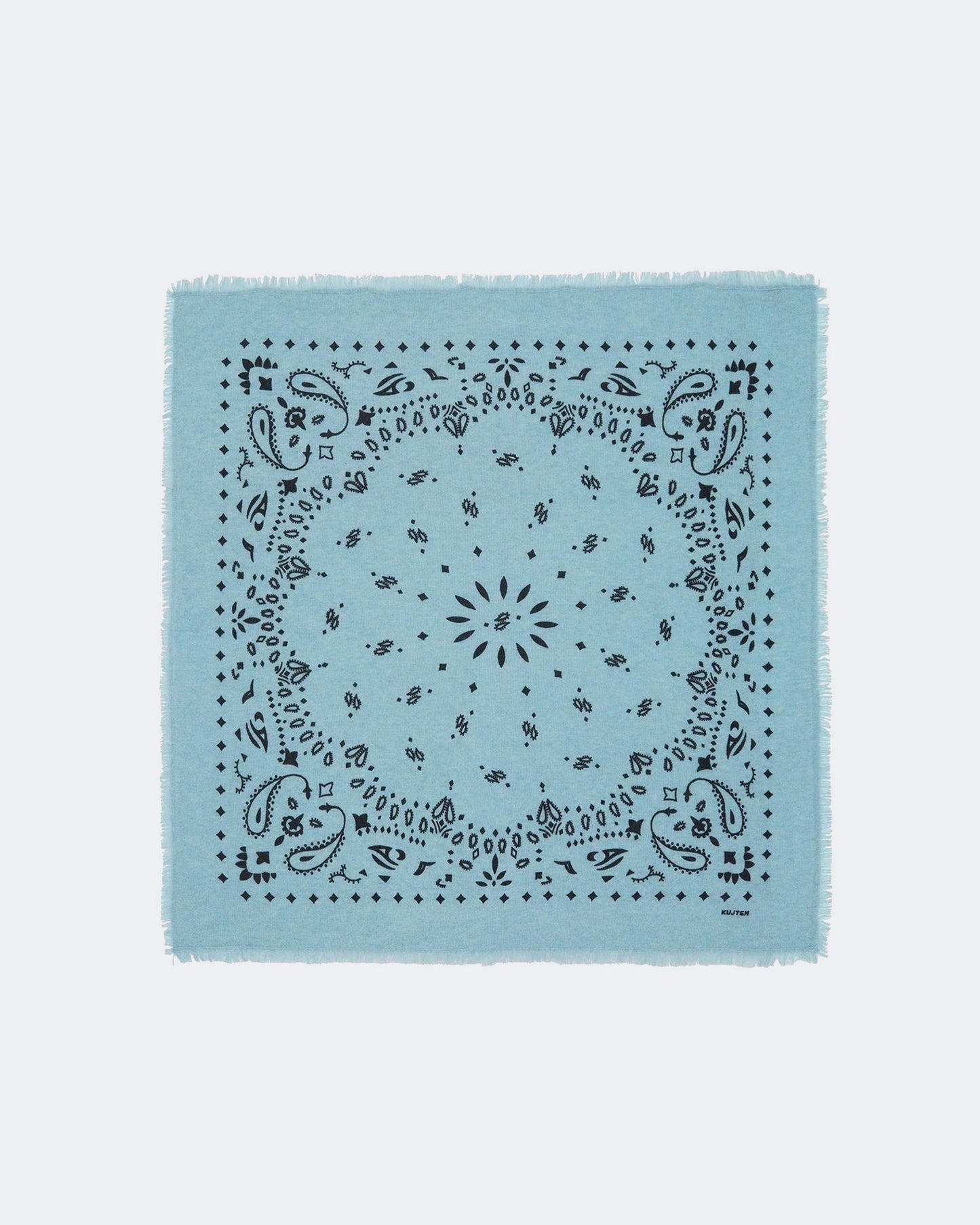 Bandana en cachemire bleu pour femme et pour homme - Kujten packshot