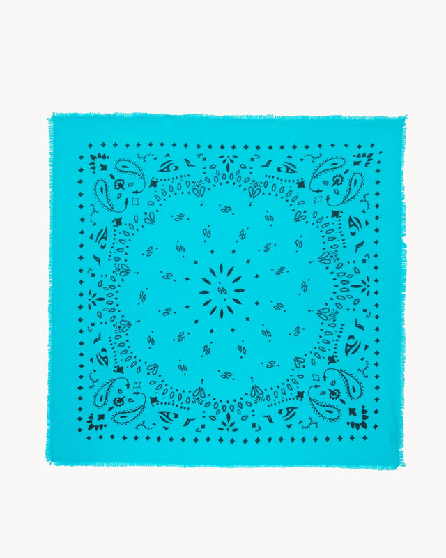Grand Bandana Hachiko bleu turquoise - Image principale