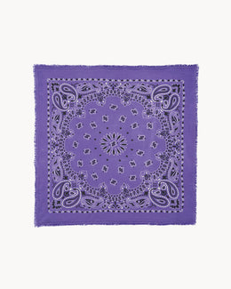 Bandana en cachemire violet pour femme - Kujten packshot