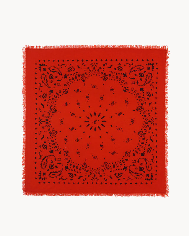 Grand Bandana Hachiko orange rosso - Image principale