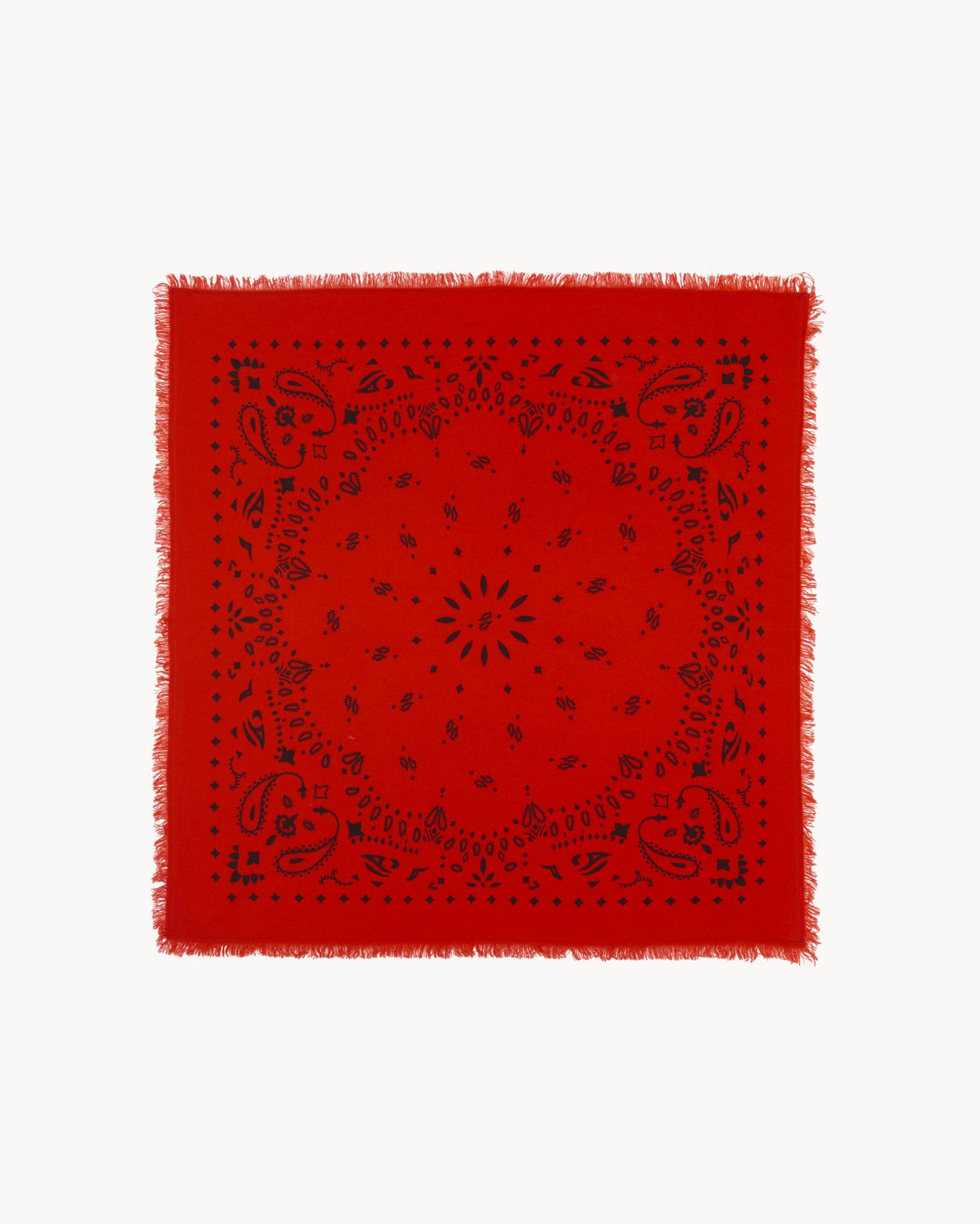 Bandana en cachemire orange pour femme - Kujten packshot