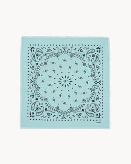 Bandana en cachemire vert pour femme et pour homme - Kujten packshot