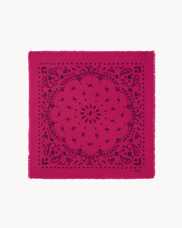 Bandana en cachemire rose pour femme - Kujten packshot