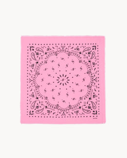 Bandana en cachemire rose pour femme - Kujten packshot