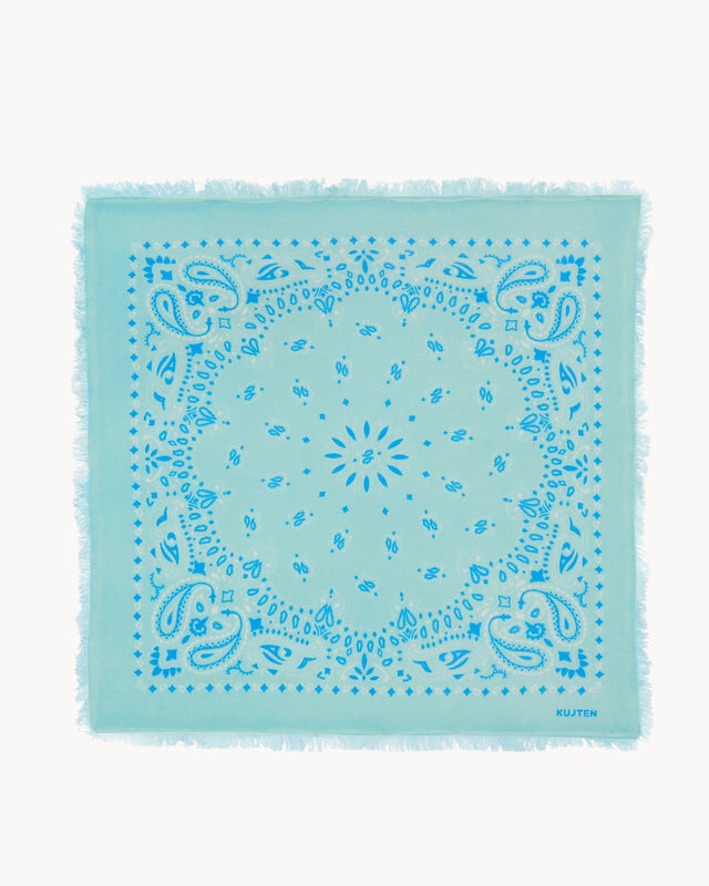 Large Bandana Hachiko Bico blue green - Image principale