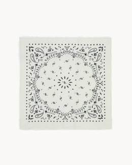 Bandana en cachemire blanc pour femme et pour homme - Kujten packshot