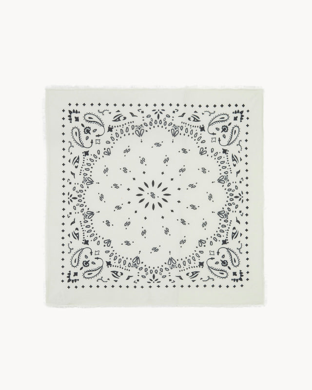 Grand Bandana Hachiko blanc - Image principale