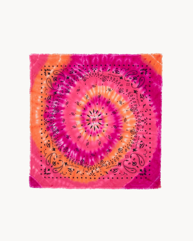 Large Bandana Hachiko Sunny Print neon pink - Image principale