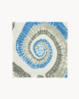 Bandana en cachemire bleu pour femme - Kujten packshot