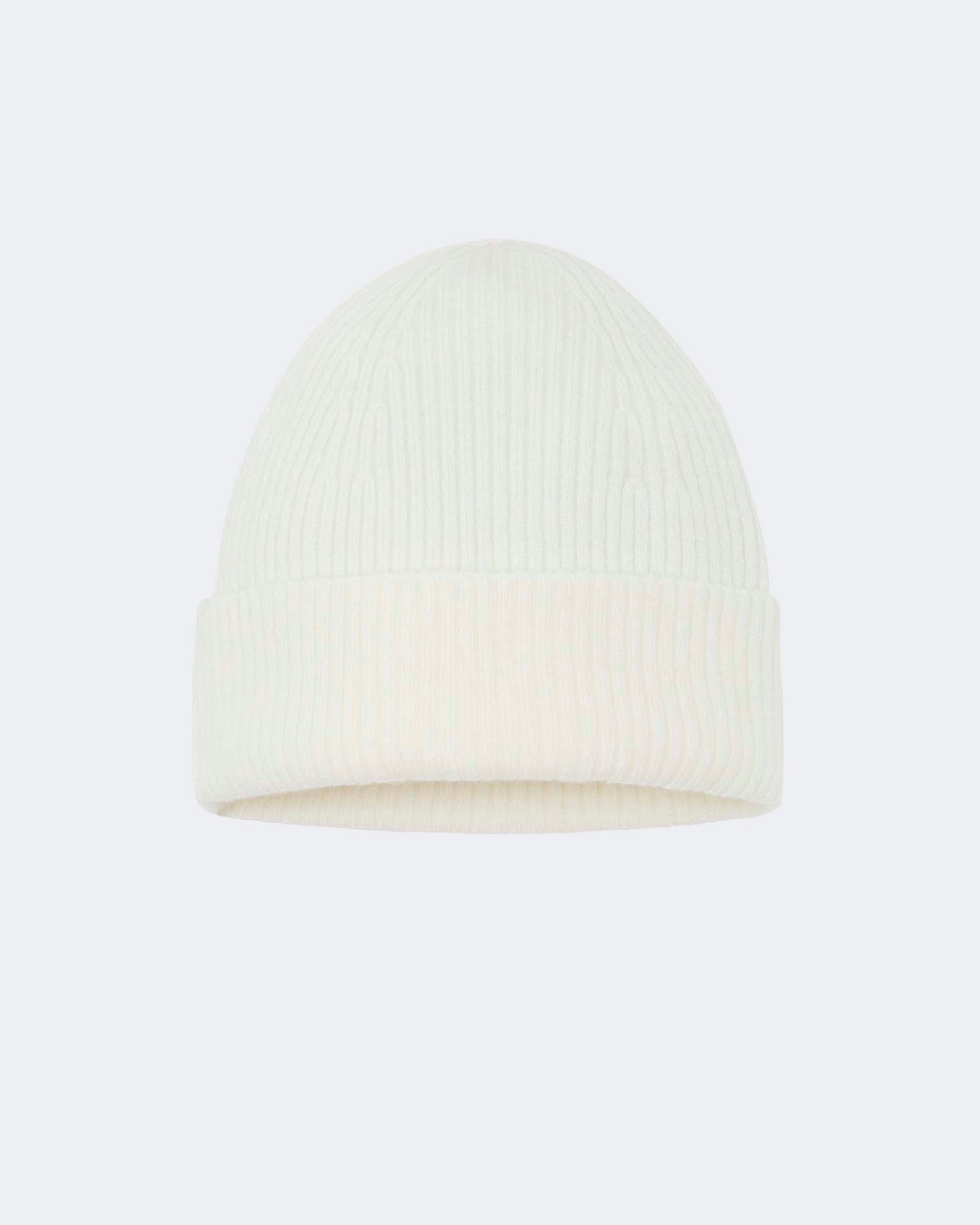 Bonnet en cachemire blanc pour femme et pour homme - Kujten packshot