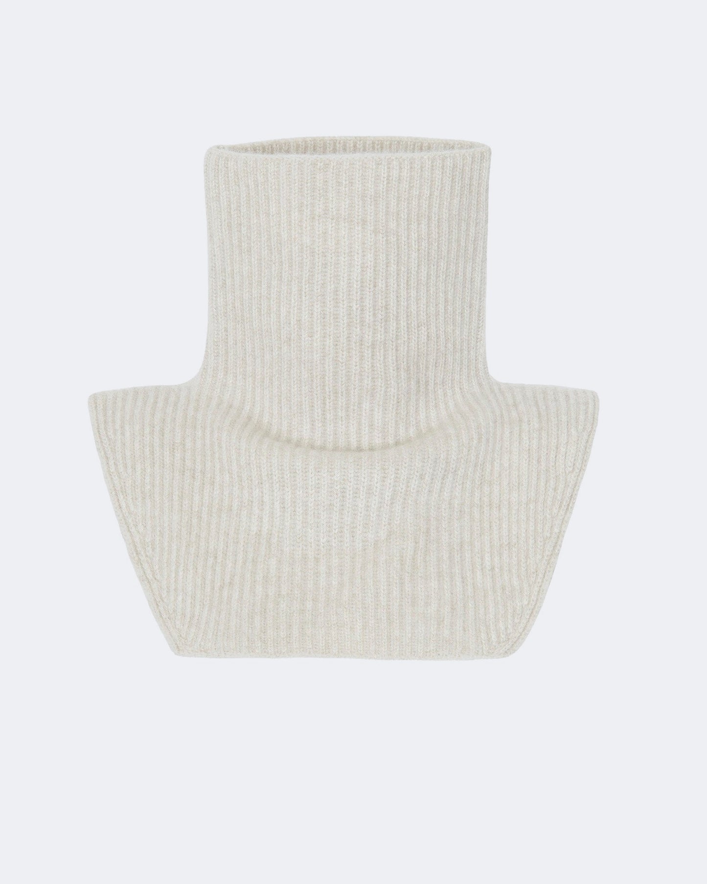 Col en cachemire blanc et beige pour femme - Kujten packshot