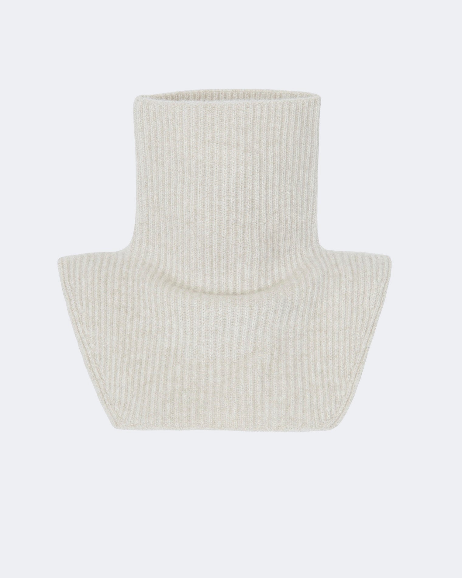 Col en cachemire blanc et beige pour femme - Kujten packshot